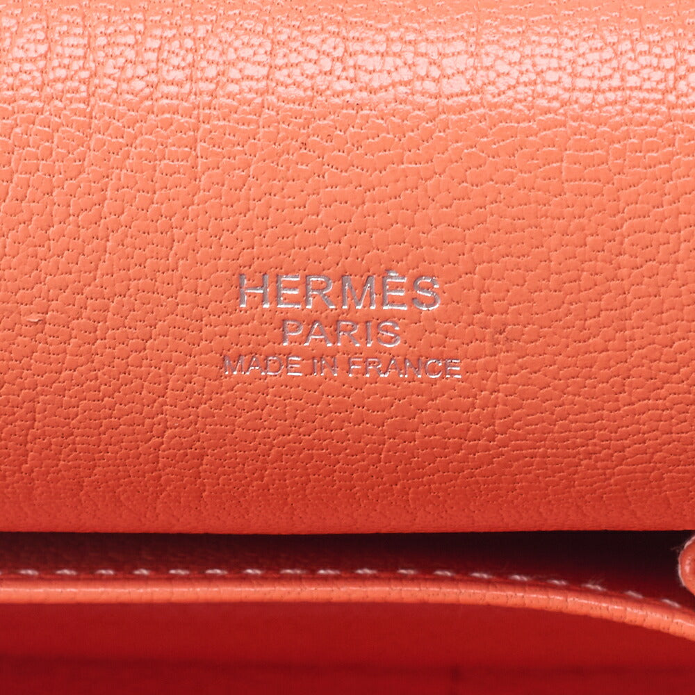 HERMES Gypsiere 30 Shoulder Bag Tryon Clemence Crevette Silver-Tone Hardware Pre-Owned - Vintage La Charme