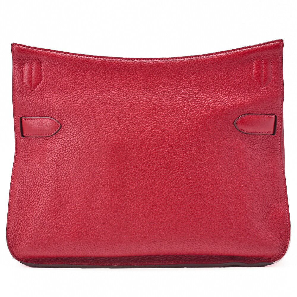HERMES Gypsiere 34 Shoulder Bag Tryon Clemence Rouge Casaque Silver-Tone Hardware Pre-Owned - Vintage La Charme