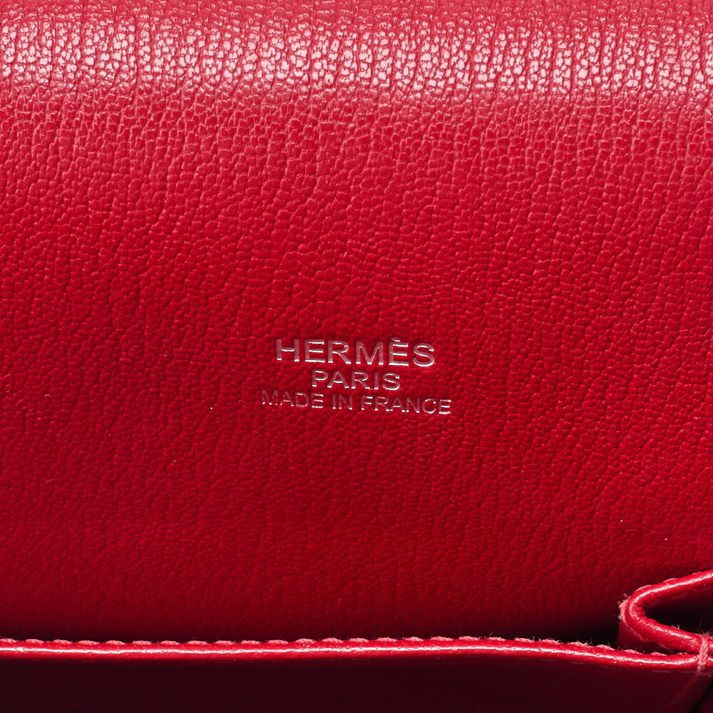 HERMES Gypsiere 34 Shoulder Bag Tryon Clemence Rouge Casaque Silver-Tone Hardware Pre-Owned - Vintage La Charme