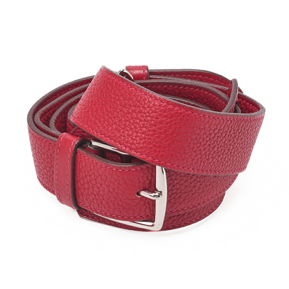 HERMES Gypsiere 34 Shoulder Bag Tryon Clemence Rouge Casaque Silver-Tone Hardware Pre-Owned - Vintage La Charme
