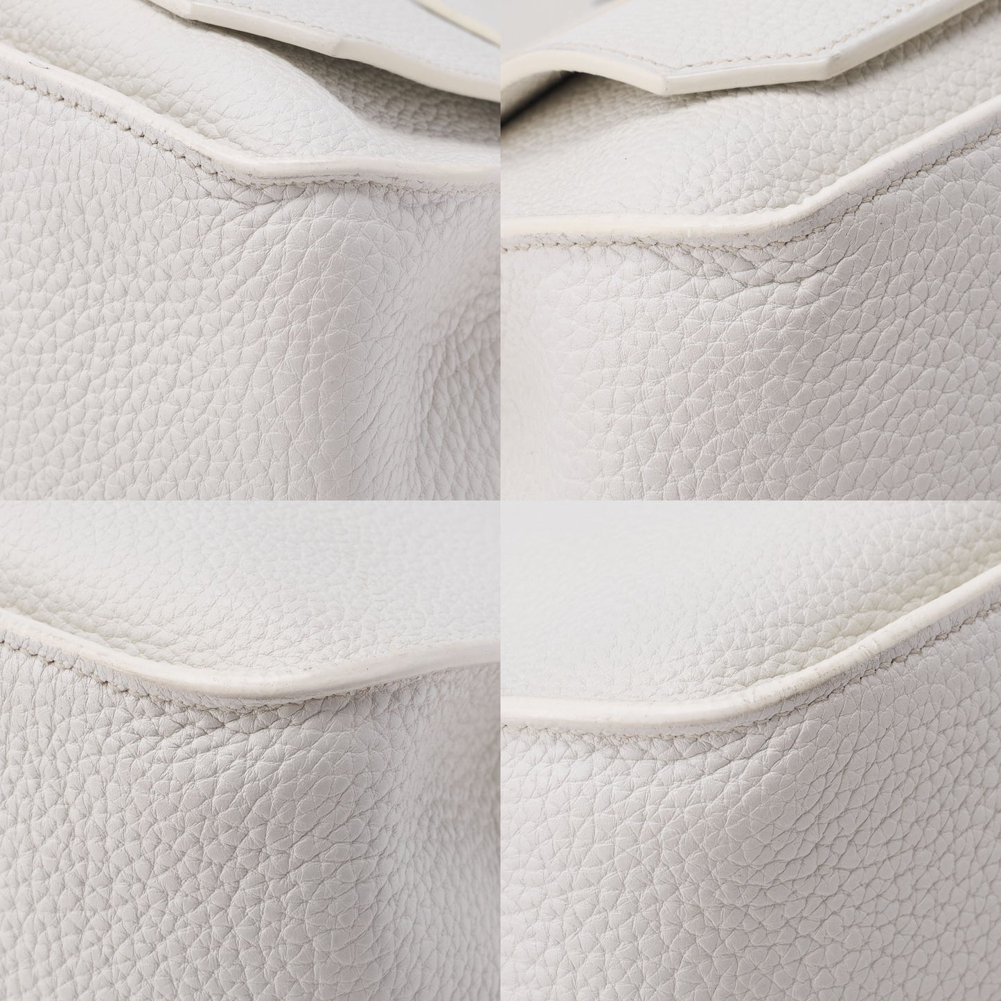 HERMES Gypsiere 34 Shoulder Bag Tryon Clemence White Silver-Tone Hardware Pre-Owned - Vintage La Charme