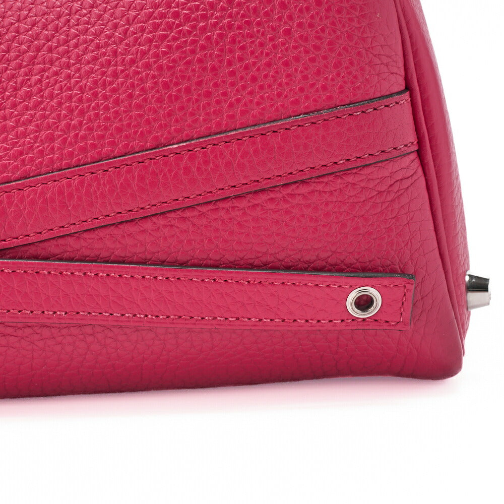 HERMES Picotin Lock PM Handbag Tryon Clemence Framboise Rouge, Silver-Tone Hardware, Pre-Owned - Vintage La Charme