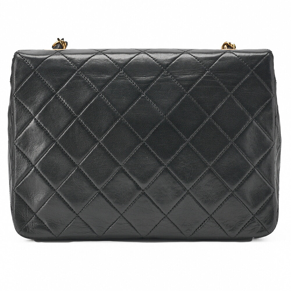 CHANEL Chain Shoulder Bag Matelasse Lambskin Black Gold-Tone Hardware Pre-Owned - Vintage La Charme