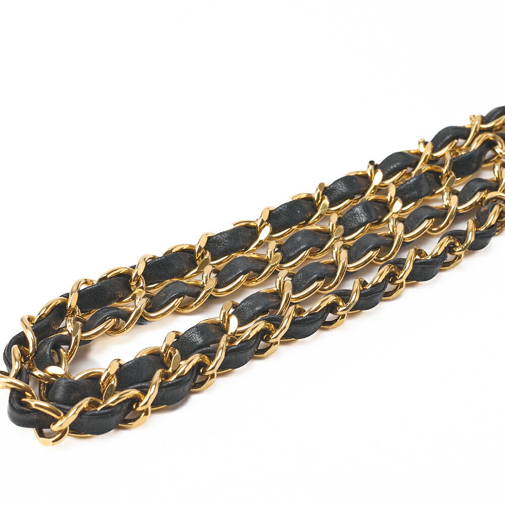 CHANEL Chain Shoulder Bag Matelasse Lambskin Black Gold-Tone Hardware Pre-Owned - Vintage La Charme