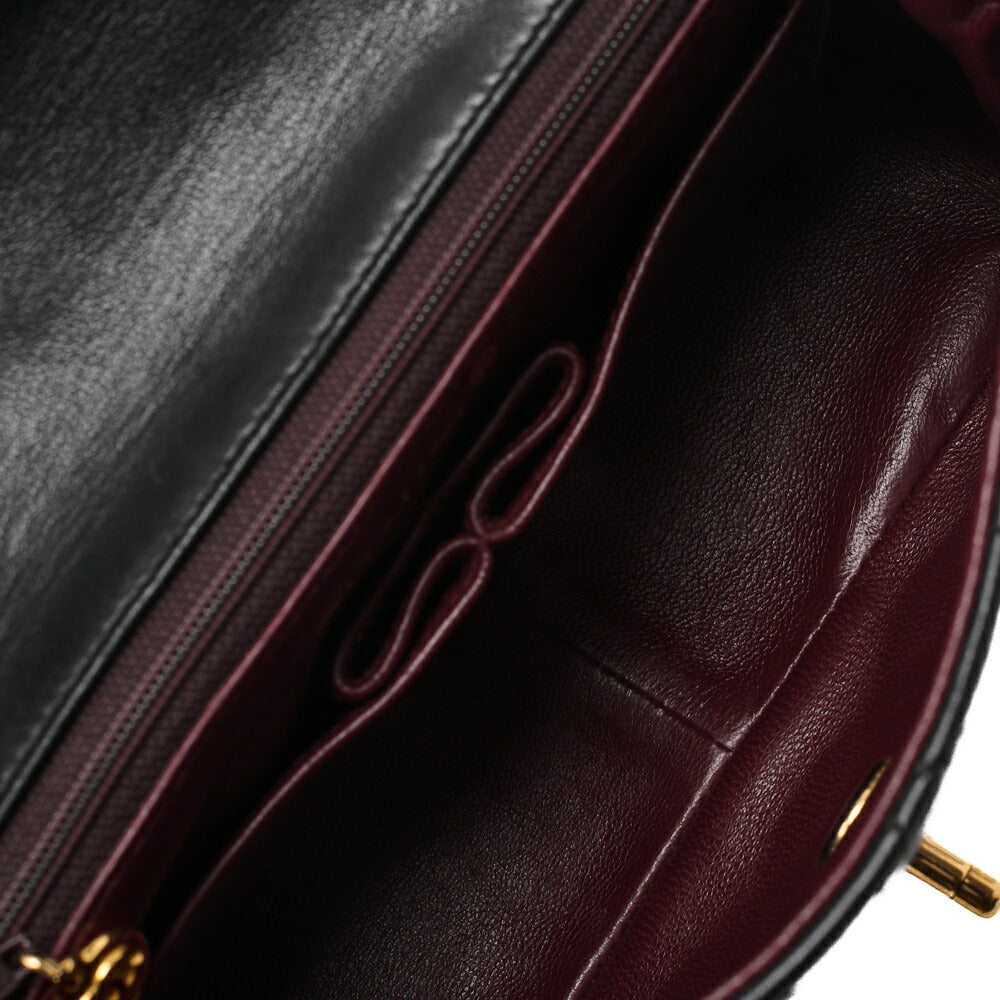 CHANEL Chain Shoulder Bag Matelasse Lambskin Black Gold-Tone Hardware Pre-Owned - Vintage La Charme