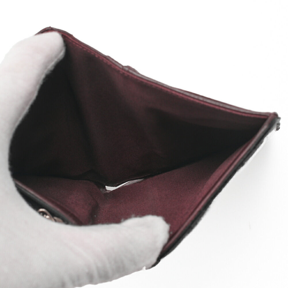 CHANEL Bi-Fold Wallet Matelasse Lambskin Black Silver-Tone Hardware Pre-Owned - Vintage La Charme