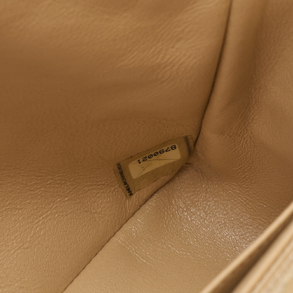 CHANEL Chain Shoulder Bag Matelasse Lambskin Beige Gold-Tone Hardware Pre-Owned - Vintage La Charme