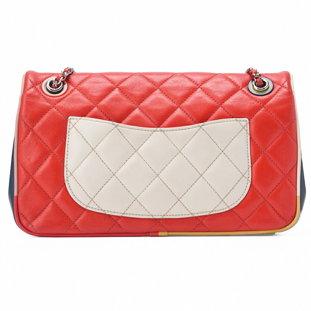 CHANEL Shoulder Bag Matelasse Denim Blue Single Flap Turn Lock Silver-Tone Hardware Pre-Owned - Vintage La Charme