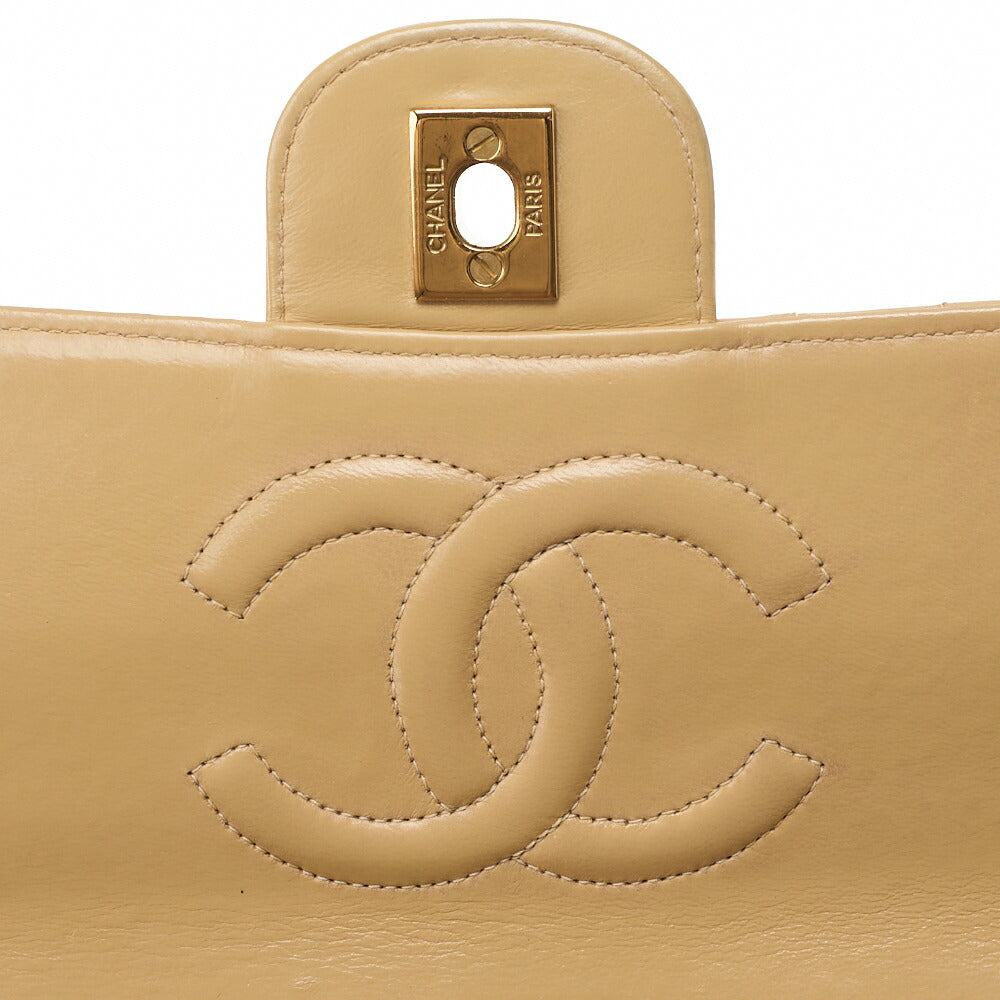 CHANEL Handbag Matelasse Coco Handle Lambskin Beige Gold-Tone Hardware Pre-Owned - Vintage La Charme