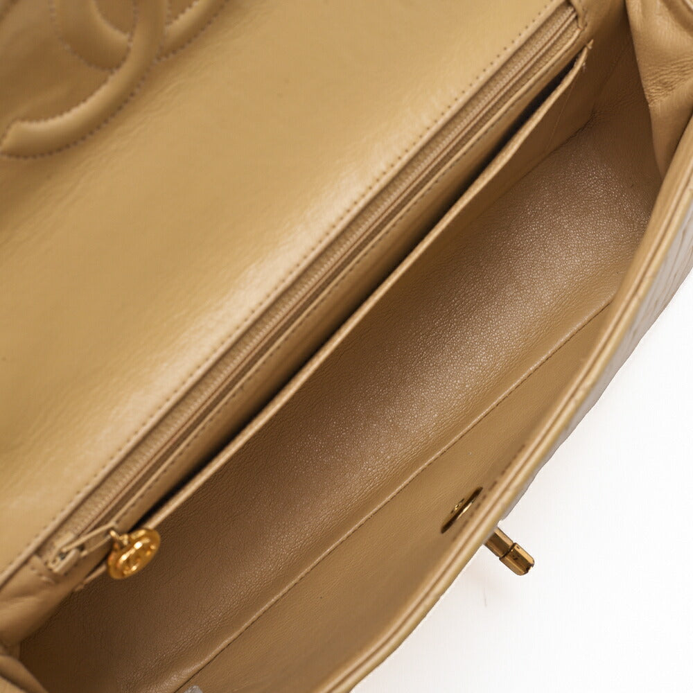 CHANEL Handbag Matelasse Coco Handle Lambskin Beige Gold-Tone Hardware Pre-Owned - Vintage La Charme