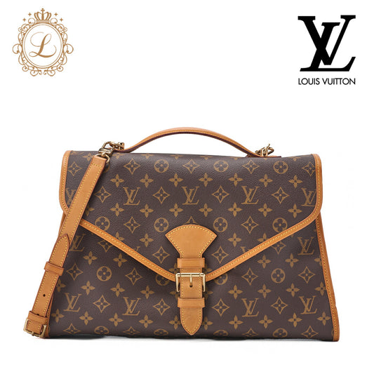 Louis Vuitton Shoulder Bag, Monogram Bel Air, Canvas, Brown, Gold-Tone Hardware, Pre-Owned - Vintage La Charme