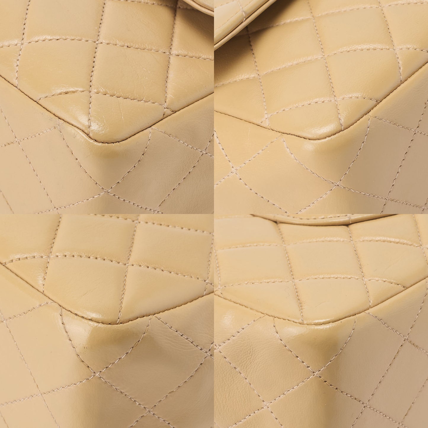 CHANEL Handbag Matelasse Coco Handle Lambskin Beige Gold-Tone Hardware Pre-Owned - Vintage La Charme