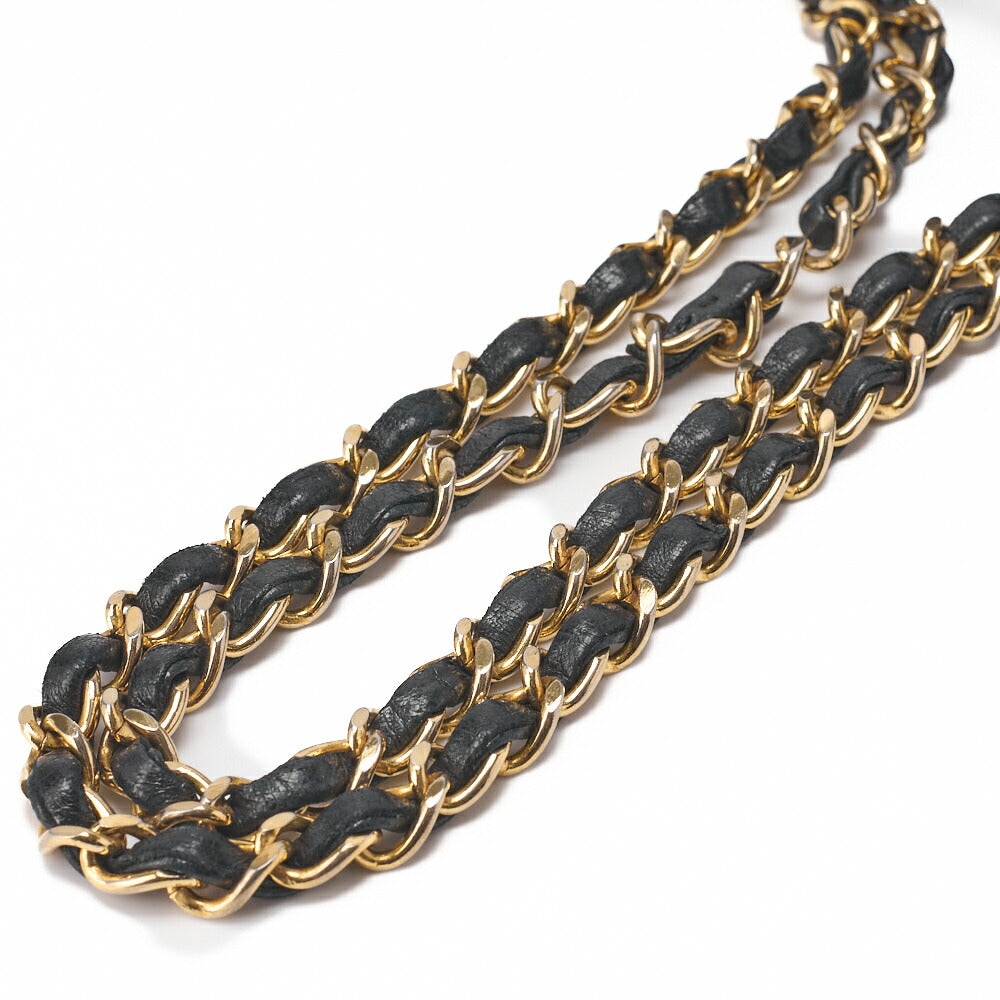 CHANEL Chain Shoulder Bag Matelasse Double Flap Lambskin Black Gold-Tone Hardware Pre-Owned - Vintage La Charme