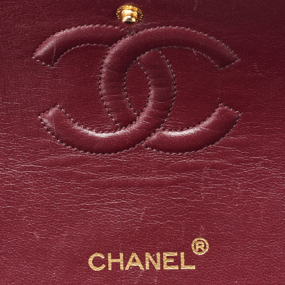 CHANEL Chain Shoulder Bag Matelasse Double Flap Lambskin Black Gold-Tone Hardware Pre-Owned - Vintage La Charme