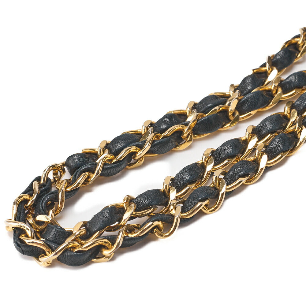 CHANEL Chain Shoulder Bag Matelasse Lambskin Black Gold-Tone Hardware Pre-Owned - Vintage La Charme