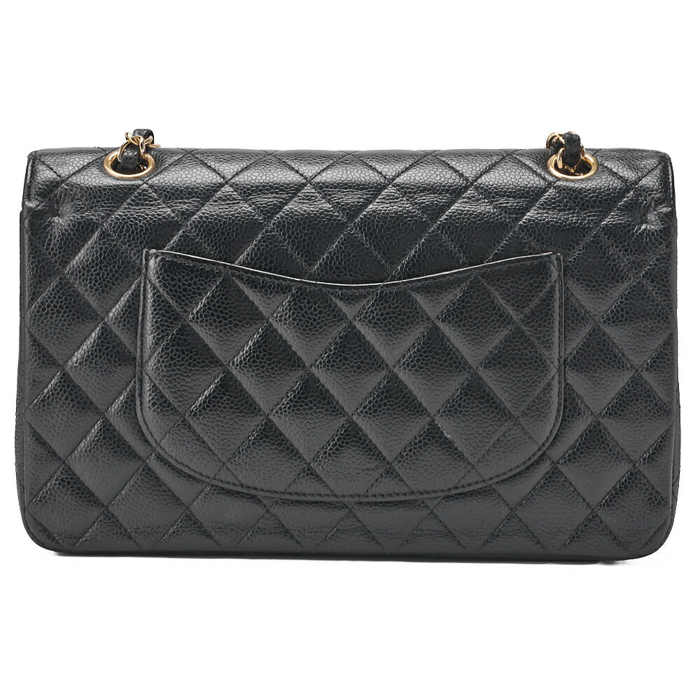 CHANEL Shoulder Bag, Matelasse Turn Lock Double Flap, Caviar Skin, Black, Gold-Tone Hardware, Pre-Owned - Vintage La Charme