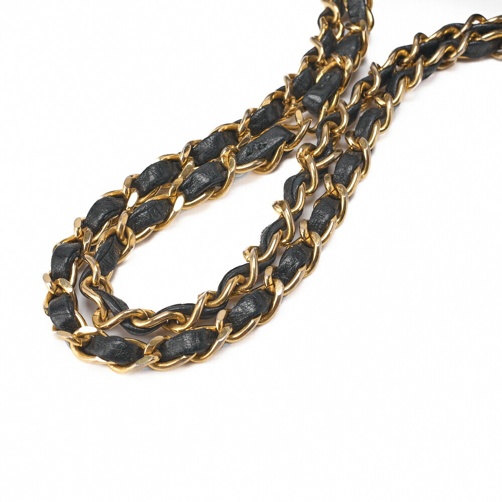 CHANEL Chain Shoulder Bag Matelasse Lambskin Black Gold-Tone Hardware Pre-Owned - Vintage La Charme