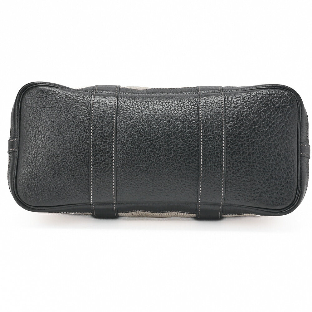 HERMES Garden Party TPM Tote Bag Toile Offiche Black Silver-Tone Hardware Pre-Owned - Vintage La Charme