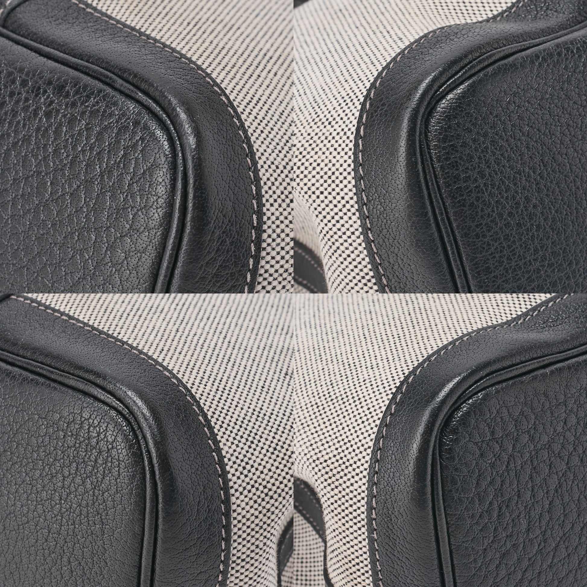 HERMES Garden Party TPM Tote Bag Toile Offiche Black Silver-Tone Hardware Pre-Owned - Vintage La Charme