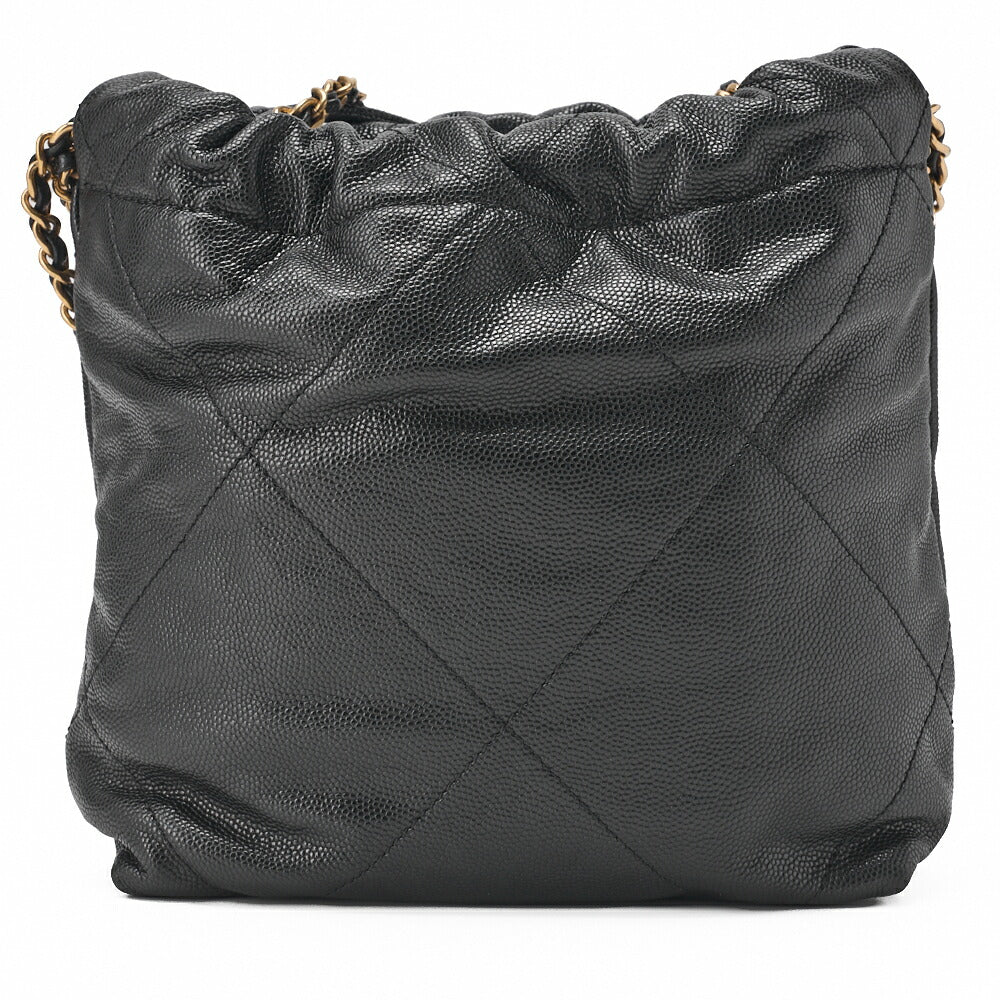 CHANEL Shoulder Bag, Matelasse, Chain Shoulder, Caviar Leather, Black, Gold-Tone Hardware, Pre-Owned - Vintage La Charme