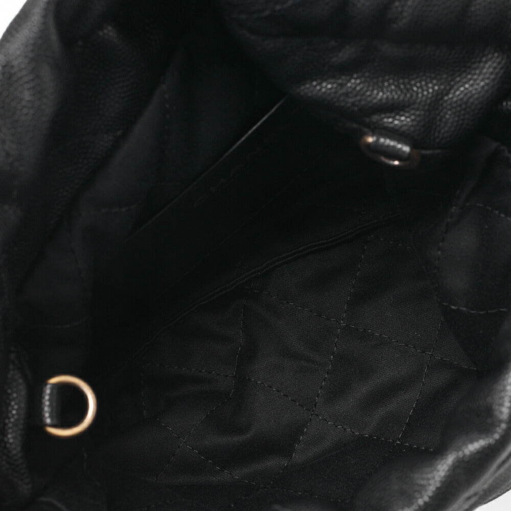 CHANEL Shoulder Bag, Matelasse, Chain Shoulder, Caviar Leather, Black, Gold-Tone Hardware, Pre-Owned - Vintage La Charme