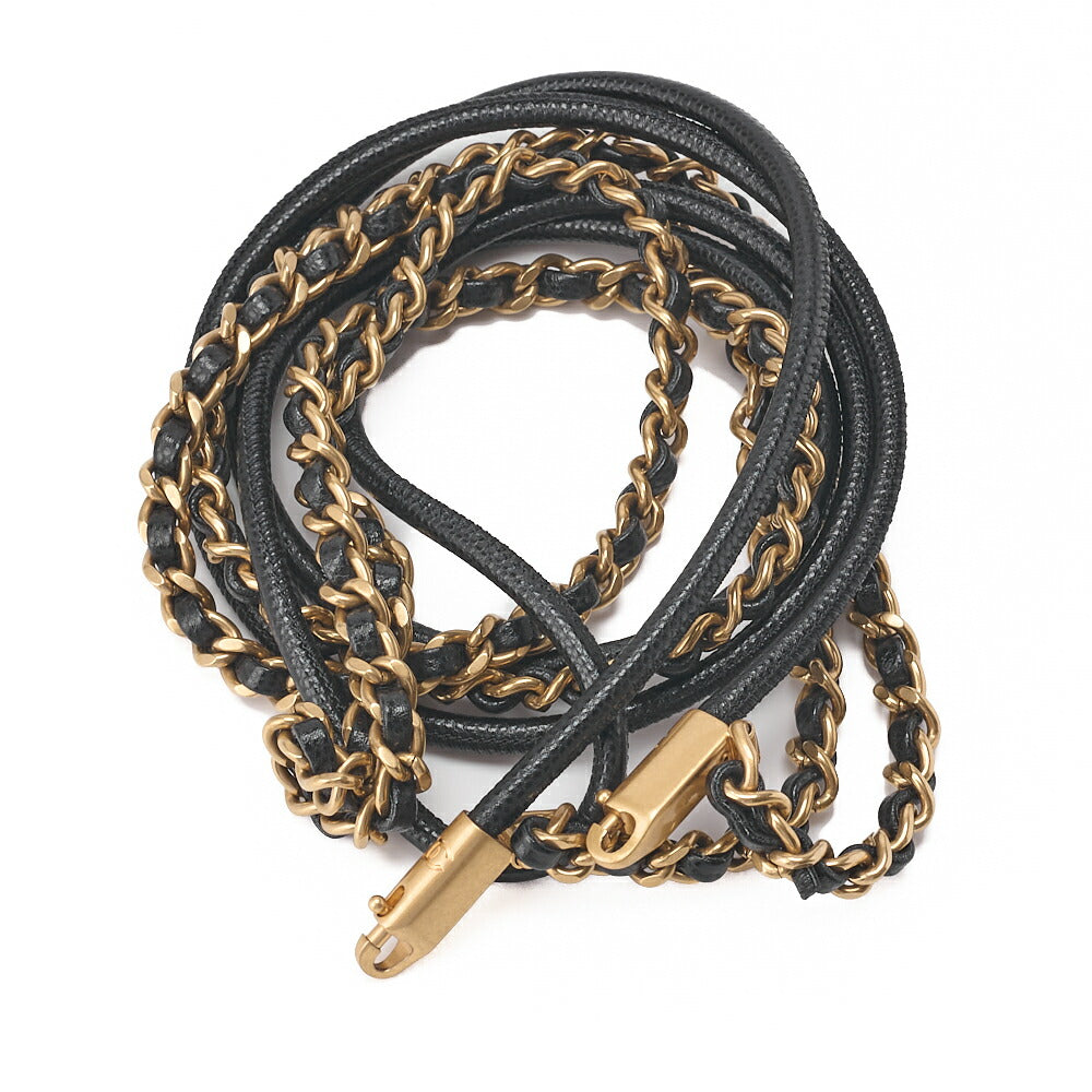 CHANEL Shoulder Bag, Matelasse, Chain Shoulder, Caviar Leather, Black, Gold-Tone Hardware, Pre-Owned - Vintage La Charme