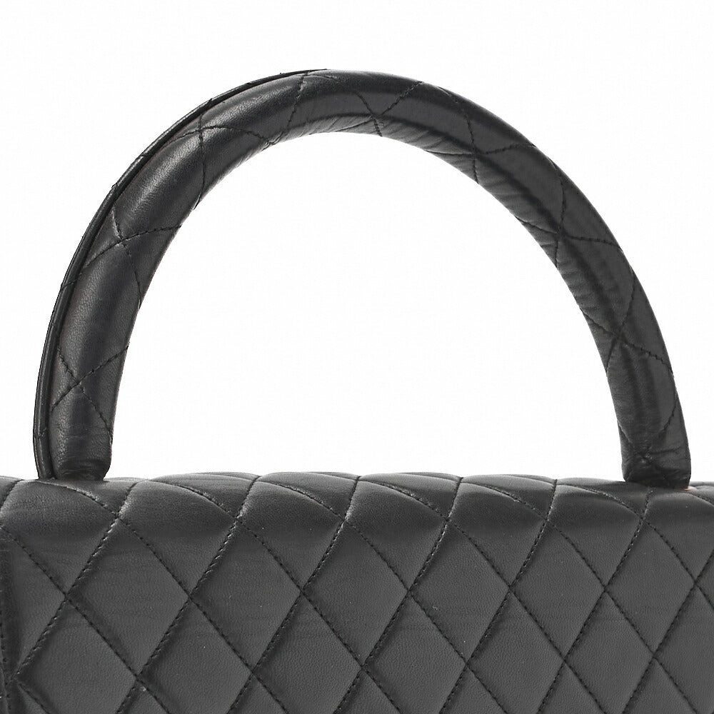 CHANEL Handbag Matelasse Coco Handle Lambskin Black Gold-Tone Hardware Pre-Owned - Vintage La Charme