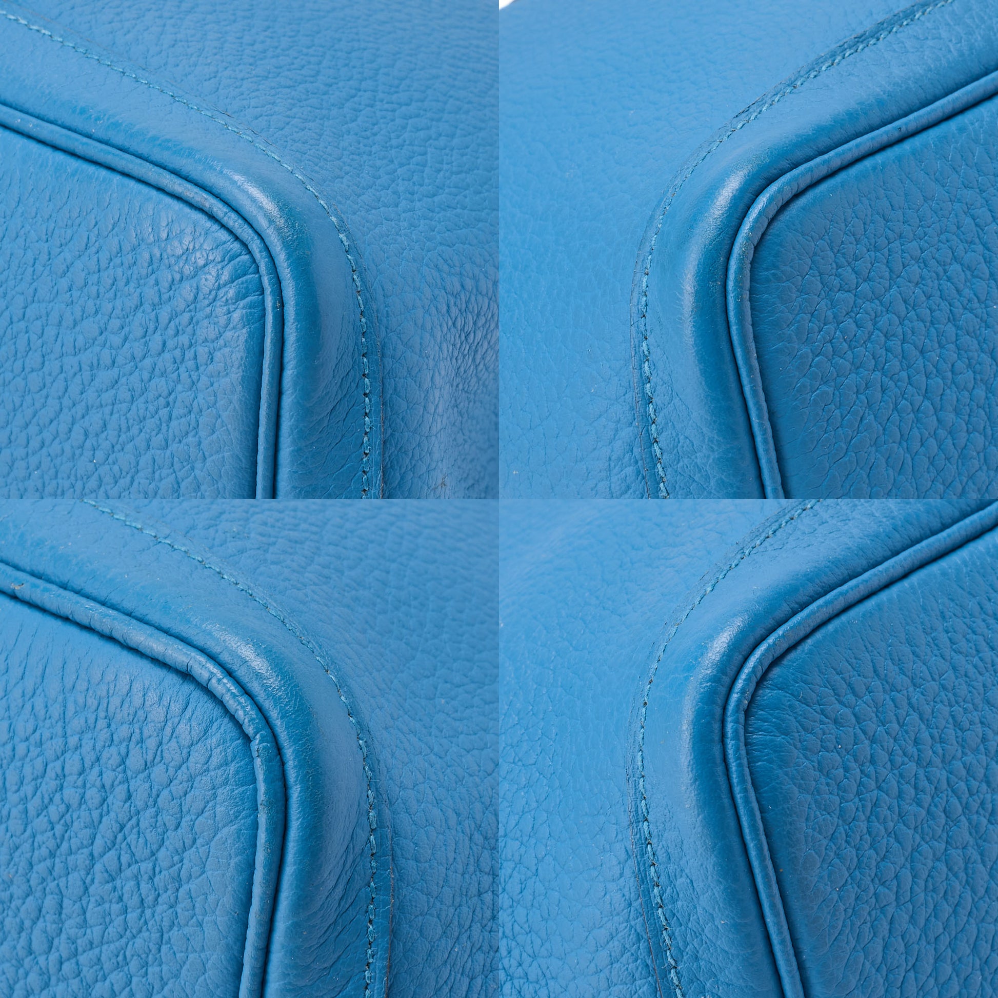 HERMES Garden Party PM Tote Bag, Negonda Leather, Turquoise, Silver-Tone Hardware, Pre-Owned - Vintage La Charme