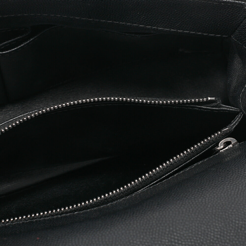 Chanel Shoulder Bag Matelasse Coco Handle 2WAY Caviar Skin Black Silver-Tone Hardware Pre-Owned - Vintage La Charme