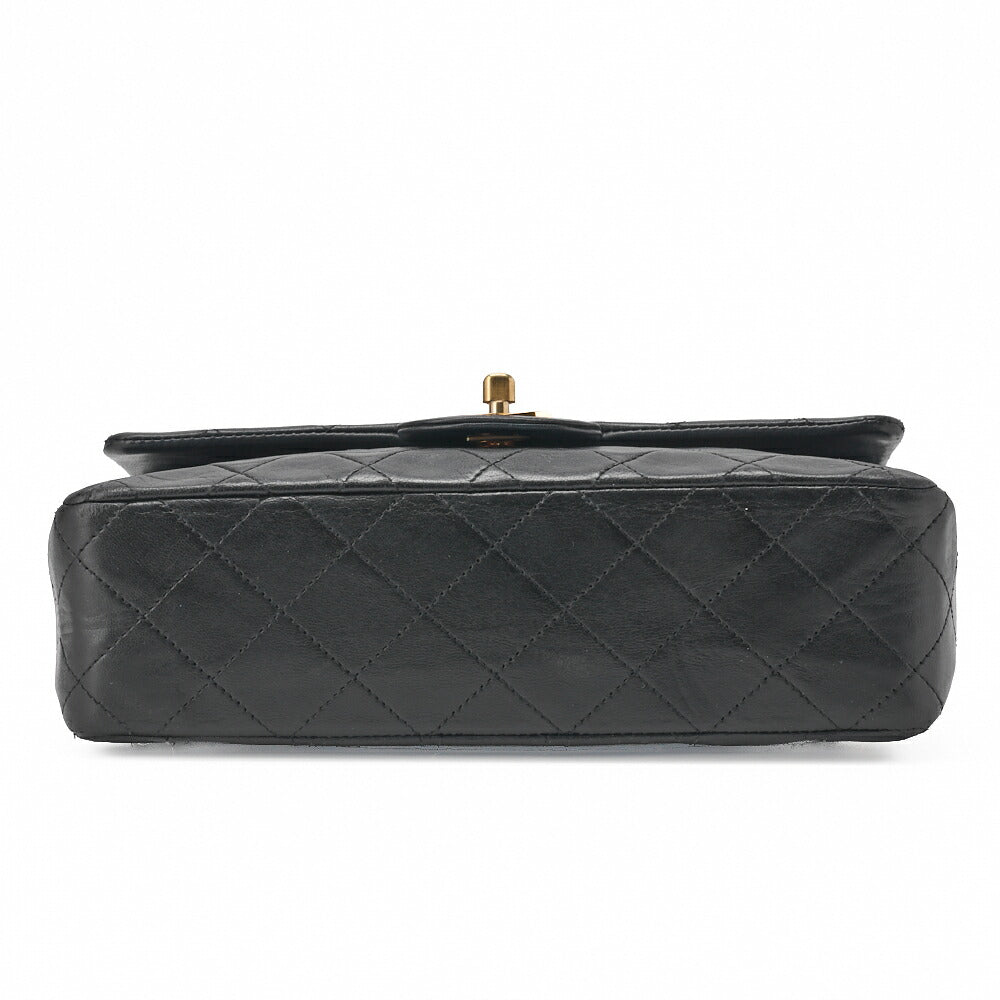 CHANEL Shoulder Bag Matelasse 23 Double Flap Chain Lambskin Black Gold-Tone Hardware Pre-Owned - Vintage La Charme