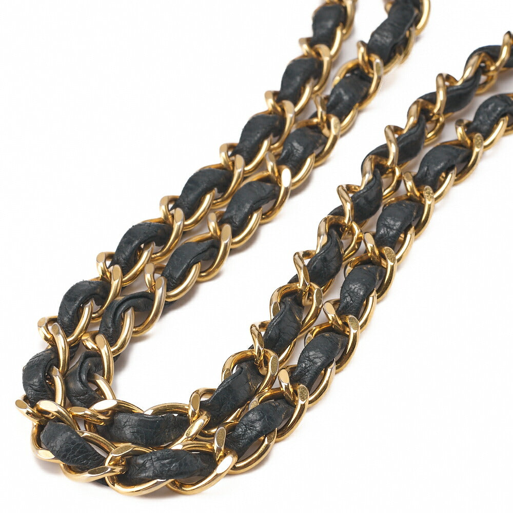 CHANEL Shoulder Bag Matelasse 23 Double Flap Chain Lambskin Black Gold-Tone Hardware Pre-Owned - Vintage La Charme