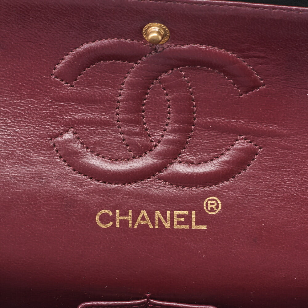CHANEL Shoulder Bag Matelasse 23 Double Flap Chain Lambskin Black Gold-Tone Hardware Pre-Owned - Vintage La Charme