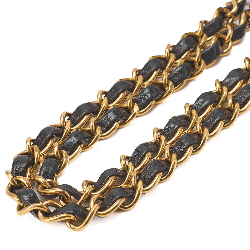 CHANEL Chain Shoulder Bag Matelasse Double Flap Lambskin Black Gold-Tone Hardware Pre-Owned - Vintage La Charme