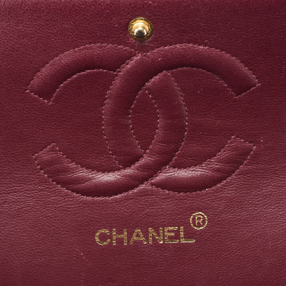 CHANEL Chain Shoulder Bag Matelasse Double Flap Lambskin Black Gold-Tone Hardware Pre-Owned - Vintage La Charme