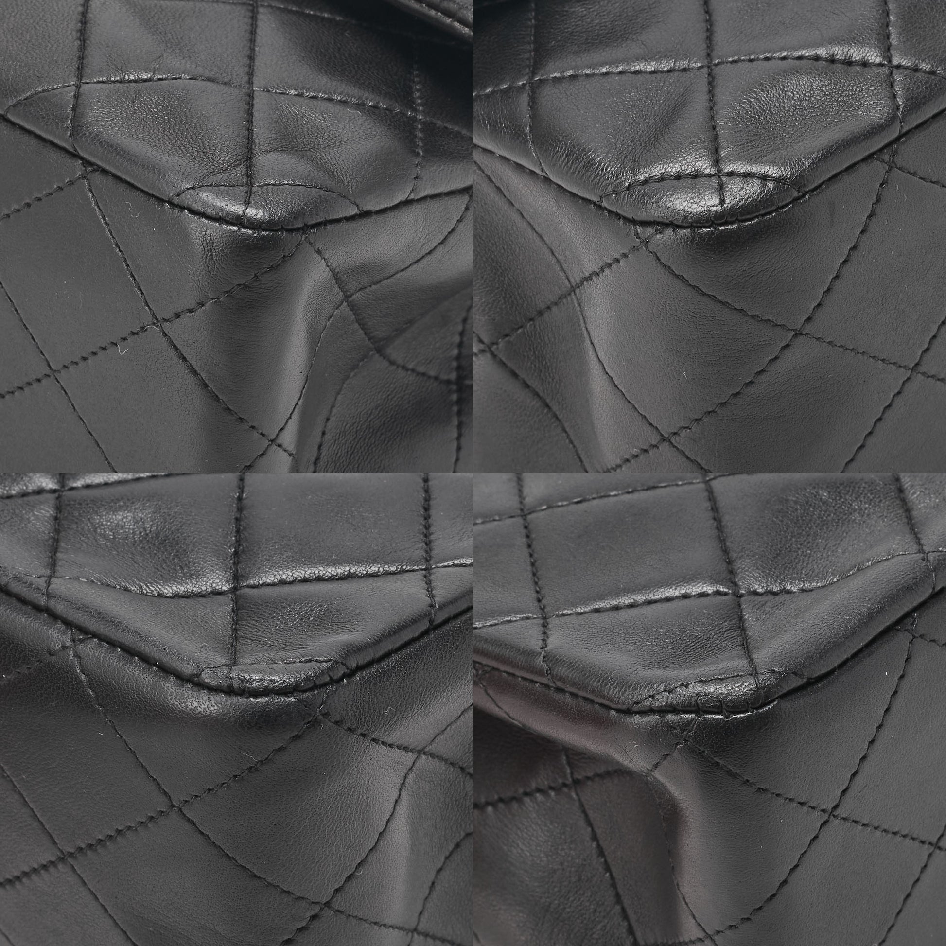 CHANEL Chain Shoulder Bag Matelasse Double Flap Lambskin Black Gold-Tone Hardware Pre-Owned - Vintage La Charme