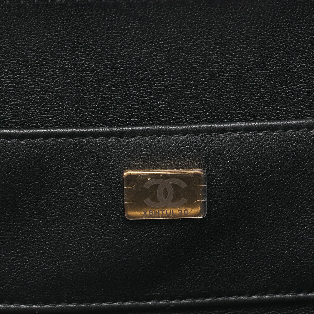 CHANEL Chain Shoulder Bag Matelasse Camera Bag Lambskin Black Gold-Tone Hardware Pre-Owned - Vintage La Charme