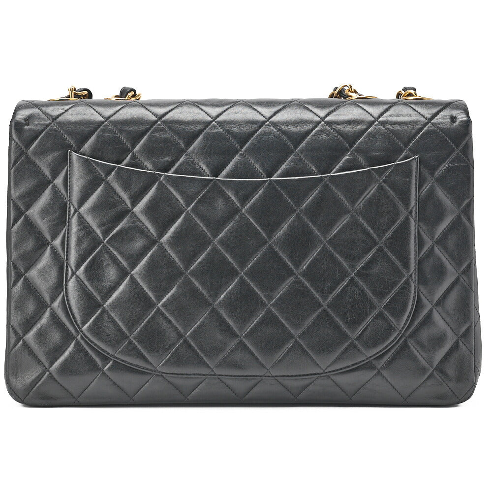 CHANEL Chain Shoulder Bag Big Matelasse Lambskin Black Gold-Tone Hardware Pre-Owned - Vintage La Charme