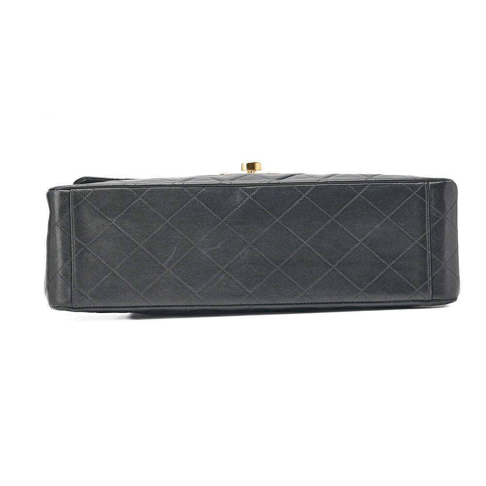 CHANEL Chain Shoulder Bag Big Matelasse Lambskin Black Gold-Tone Hardware Pre-Owned - Vintage La Charme