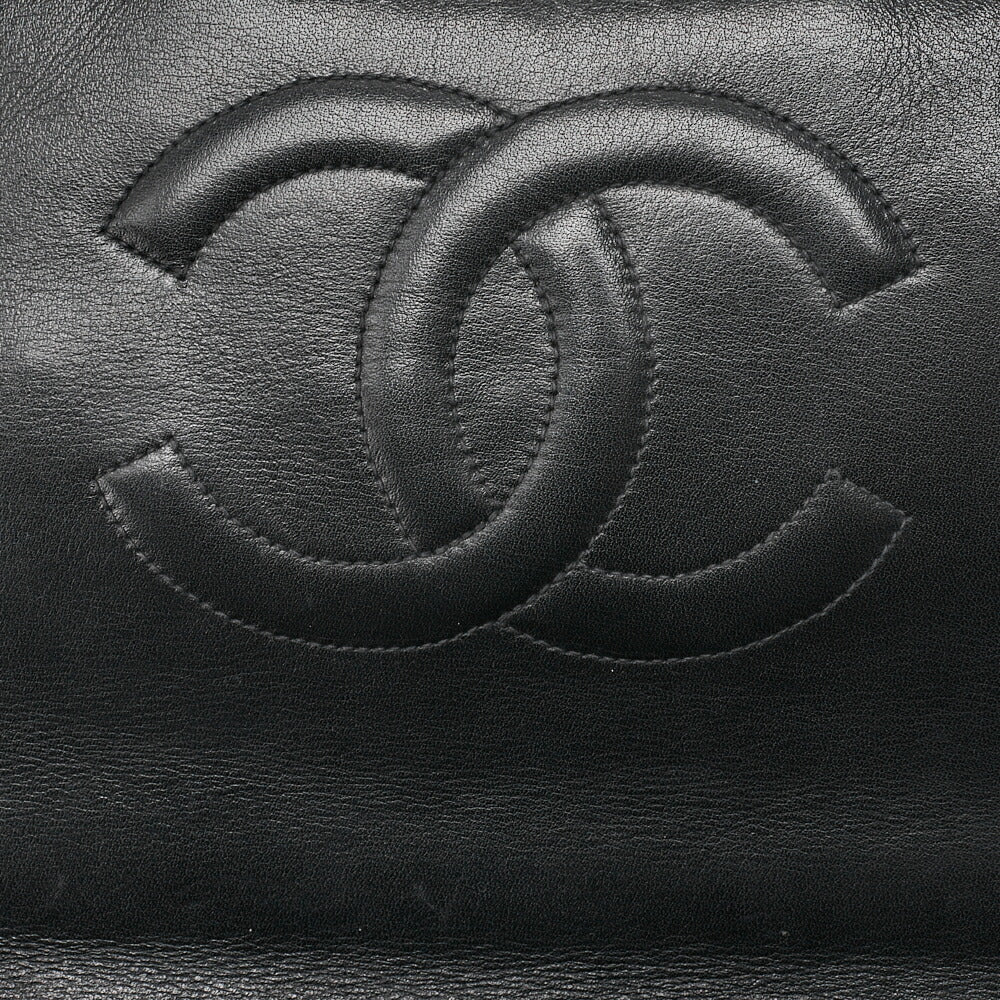 CHANEL Chain Shoulder Bag Big Matelasse Lambskin Black Gold-Tone Hardware Pre-Owned - Vintage La Charme