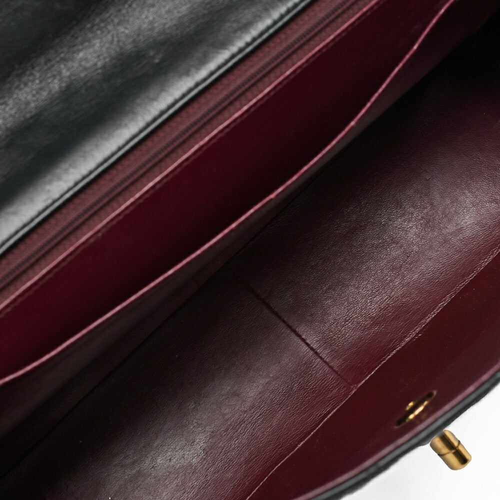 CHANEL Chain Shoulder Bag Big Matelasse Lambskin Black Gold-Tone Hardware Pre-Owned - Vintage La Charme