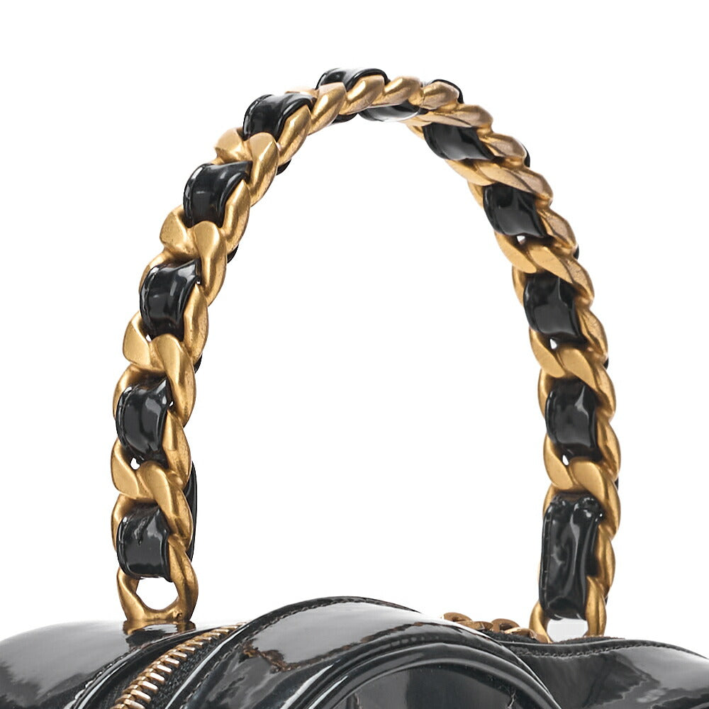CHANEL Handbag Matelasse Coco Mark Heart Canvas Black Gold-Tone Hardware Pre-Owned - Vintage La Charme