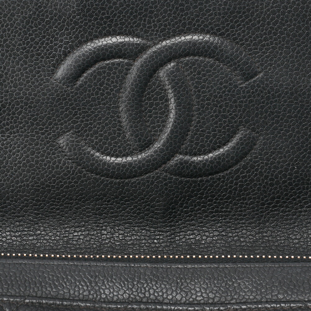CHANEL Chain Backpack Bag, Matelasse, Turn Lock, Caviar Skin, Black, Gold-Tone Hardware, Pre-Owned - Vintage La Charme