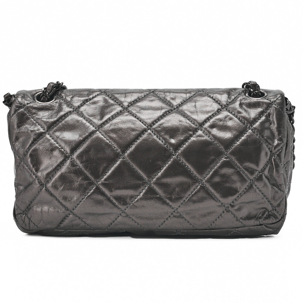 CHANEL Shoulder Bag, Matelasse, Vintage Calf, Black, Black Metal Hardware, Pre-Owned - Vintage La Charme