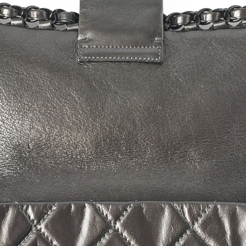 CHANEL Shoulder Bag, Matelasse, Vintage Calf, Black, Black Metal Hardware, Pre-Owned - Vintage La Charme