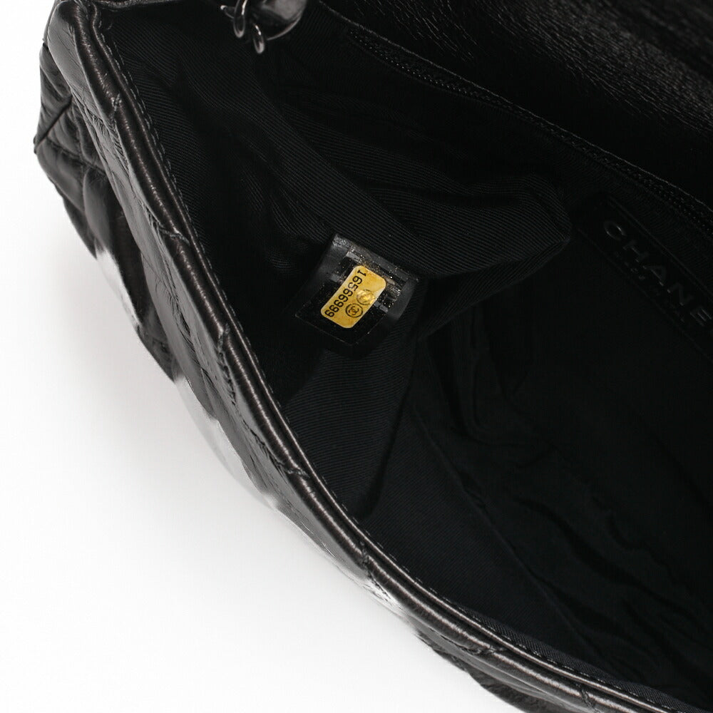 CHANEL Shoulder Bag, Matelasse, Vintage Calf, Black, Black Metal Hardware, Pre-Owned - Vintage La Charme