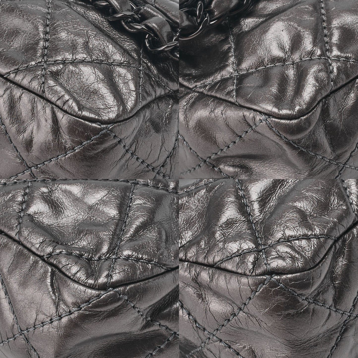 CHANEL Shoulder Bag, Matelasse, Vintage Calf, Black, Black Metal Hardware, Pre-Owned - Vintage La Charme