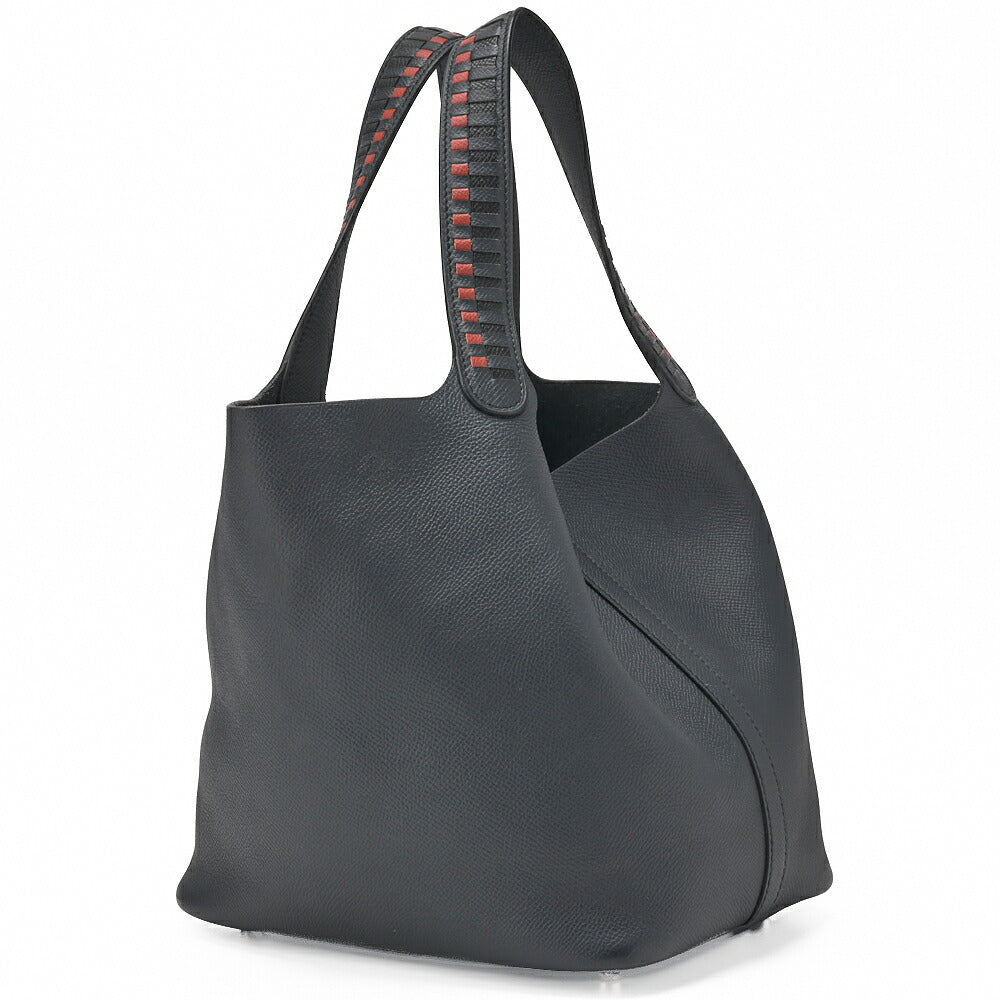 HERMES Handbag Picotan Lock MM Epson Brood de Prusse Blue Silver-Tone Hardware Pre-Owned - Vintage La Charme