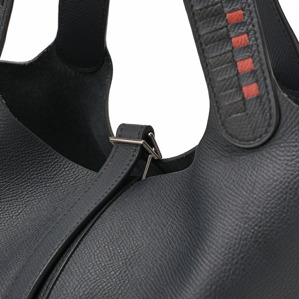 HERMES Handbag Picotan Lock MM Epson Brood de Prusse Blue Silver-Tone Hardware Pre-Owned - Vintage La Charme