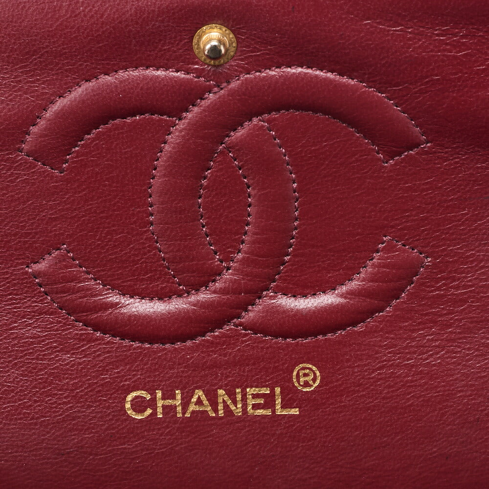 CHANEL Chain Shoulder Bag Matelasse Double Flap Lambskin Black Gold-Tone Hardware Pre-Owned - Vintage La Charme