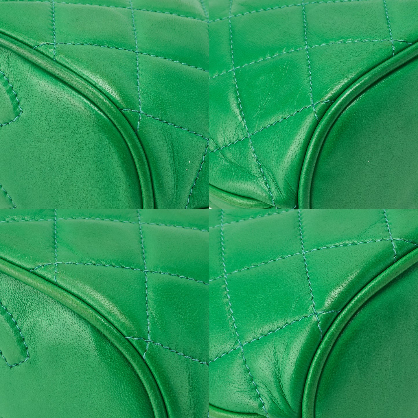 CHANEL Shoulder Bag, Matelasse Fringe, Lambskin, Green, Gold-Tone Hardware, Pre-Owned - Vintage La Charme